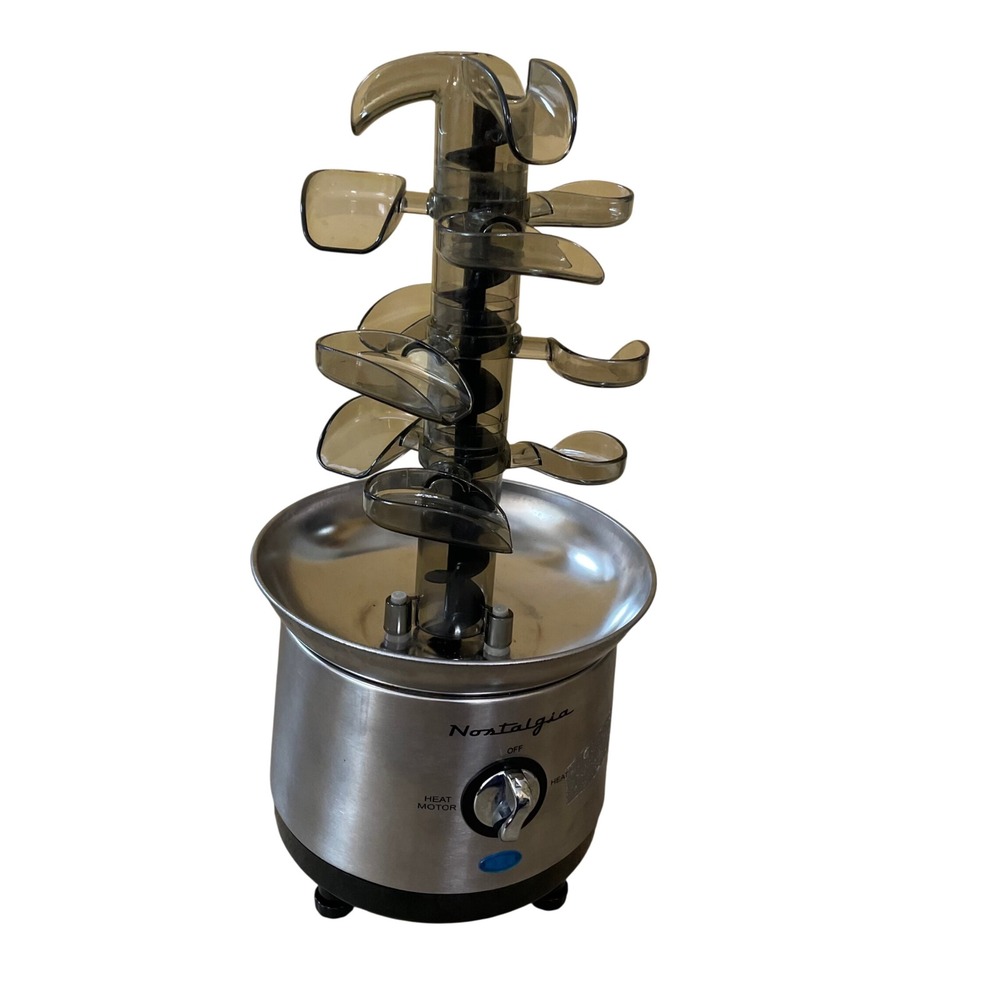 Nostalgia CFF1000 Stainless Steel Cascading Chocolate Fondue Fountain 4-Tier